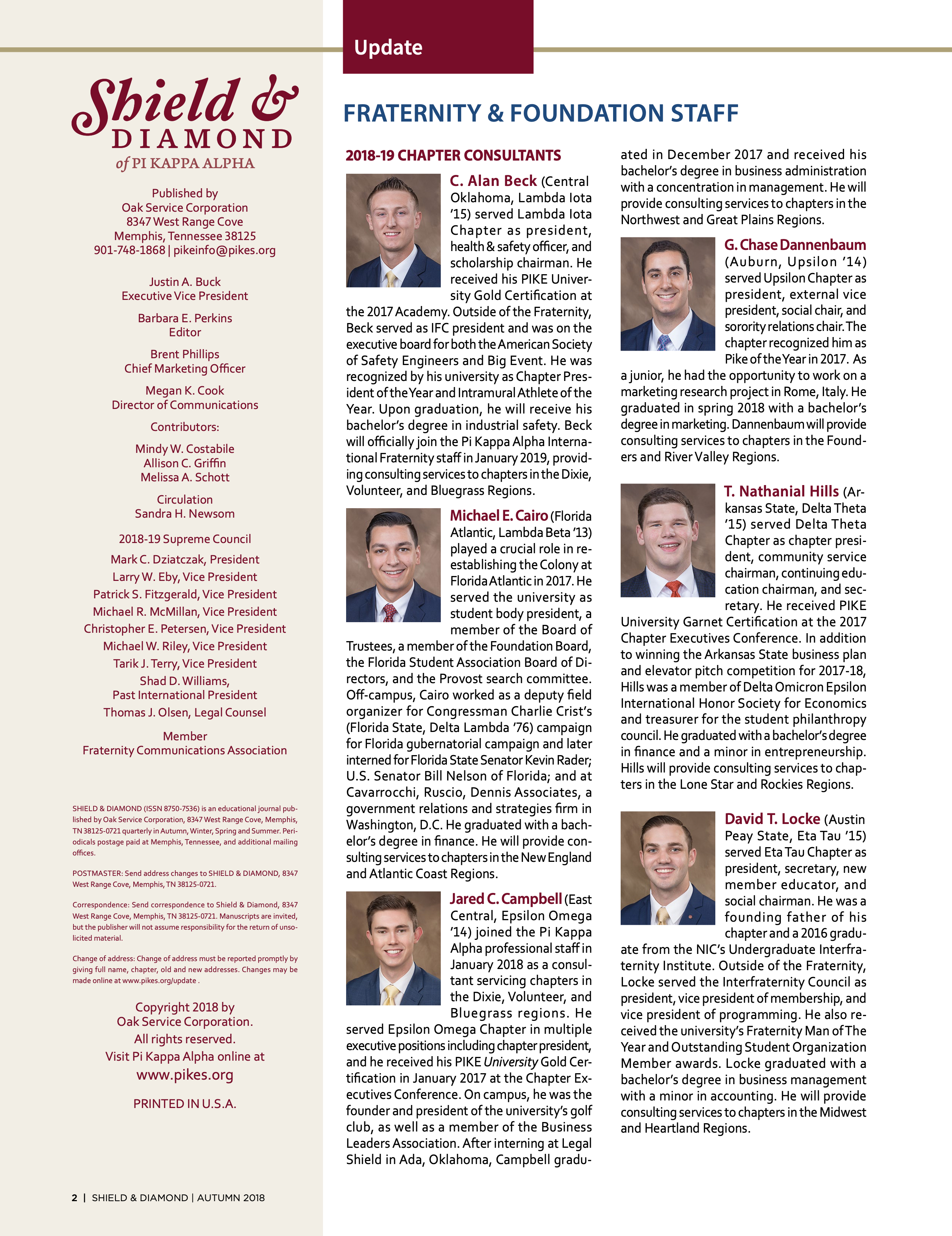 Update: Fraternity & Foundation Staff